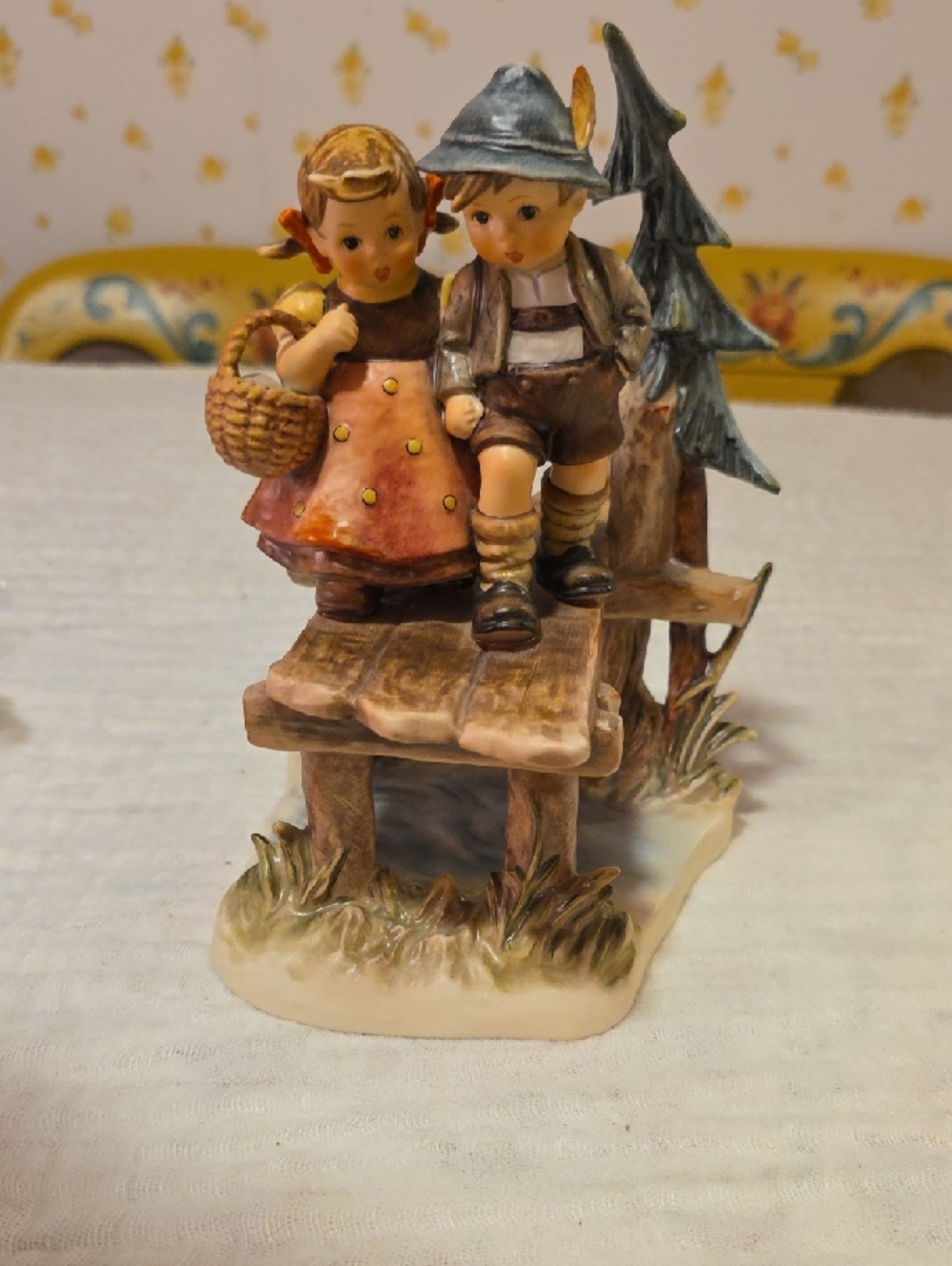 Vintage Hummel Boy and Girl Porcelain Figurine " On Our Way:
